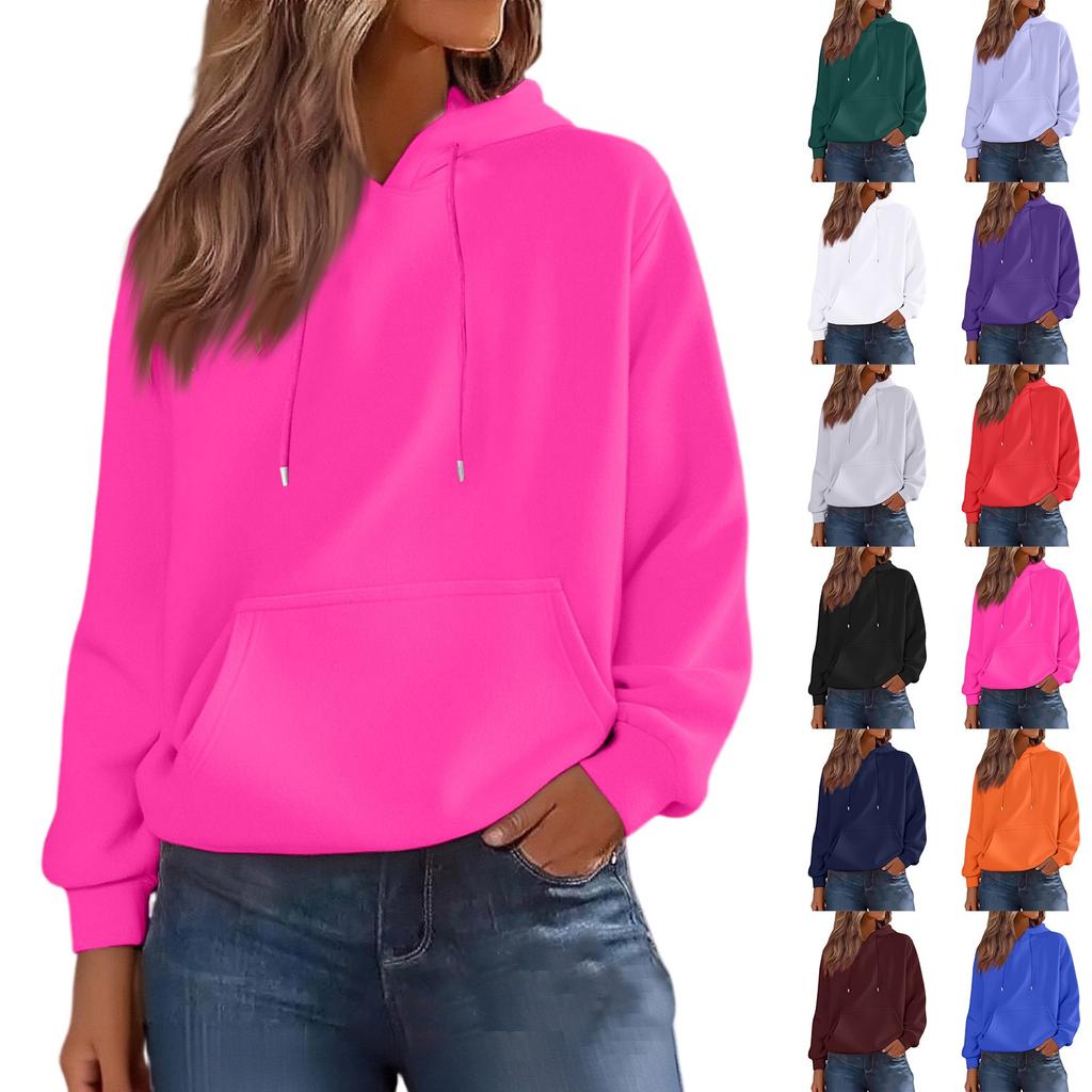 Women's Long Sleeve Oversized Oversized Drop Shoulder Sleeves Women's Hooded Plush Sweatshirt