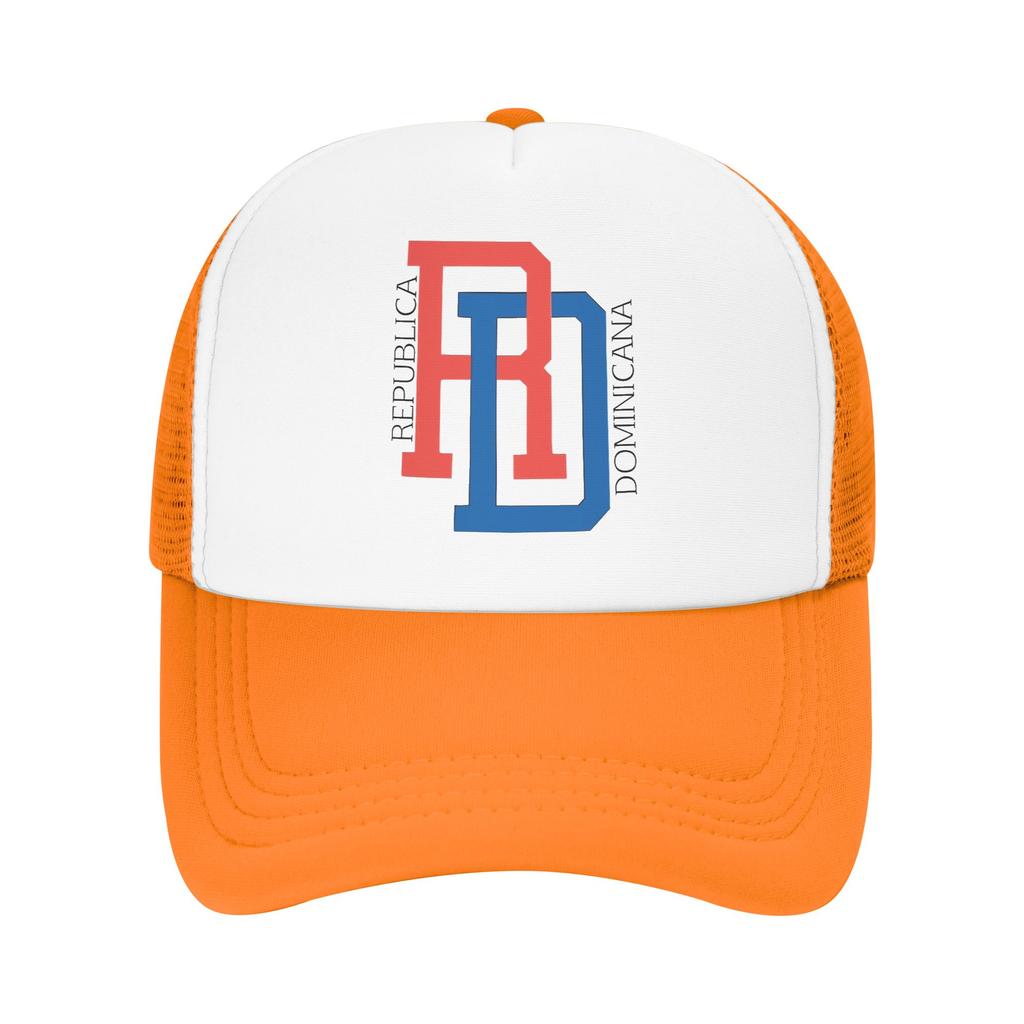 DR Dominican Republic Trucker Caps Unisex Women Outdoor  Dad Hat Sun Hats Racing Cap Adjustable Polyester Mesh Baseball Cap Summer