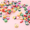 1000Pcs Mixed Color Fruit Style Polymer Clay Spacer Beads For Jewelry Making
