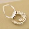 Women' Faux Pearl Brooch Pin Silk Ribbons Buckle Alloy Scarf Holder