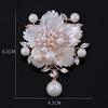 LOVES Brooch Necklace for Cherry Blossom Natural White Pearl Cubic Freshwater Shell Gift Style Exclusive Pouch Women, Flower, Stone, Shell, Zirconia,