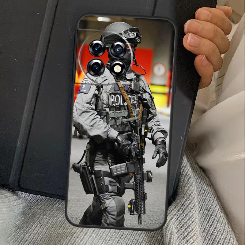 Police Case For OnePlus 13R 12R 10R 13T 10T 8T 15 13 12 11 Nord CE 4 3 2 Lite N20 N30 Nord 5 Cover