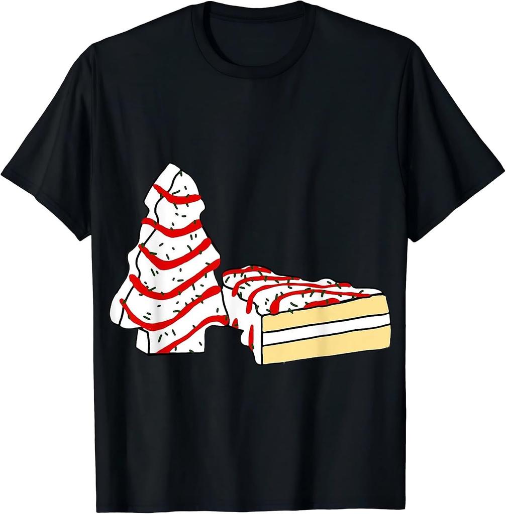 Family Xmas Outfit Cake Lovers Christmas Tree T-Shirt