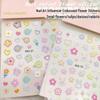 Embossed Nail Art Stickers: Flowers, Daisy, Cartoon, Tulips, Rabbit, Love, Butterfly Decals.