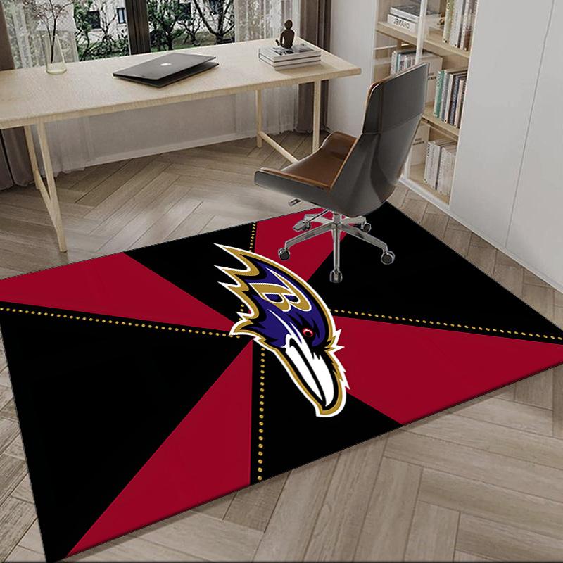 Ravens Team Spirit Carpet, Kitchen Rugs, Yoga Mat, Non-Slip Mats, Rug for Bathroom, Living Room bedroom, Camping Rugs Christmas Gift