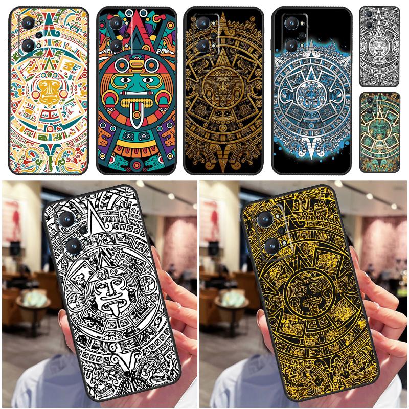 Aztec Calendar Mayan Native Stone For Realme 13 11 10 12 14 Pro Plus GT 5 6 6T GT7 Pro C67 C61 C53 C51 C21Y C25S C75 C55 Case