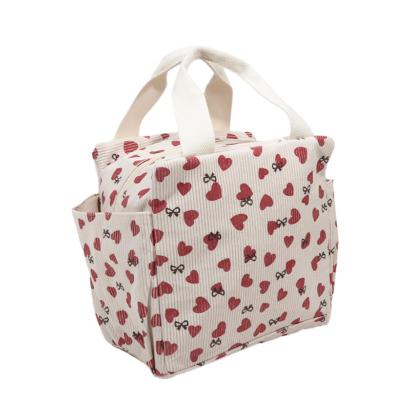 Lightweight Large Capacity Lunch Box Bag Cute Portable Bento Insulation Tote Bag for Commuting Office