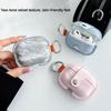 Магнитные кнопки защелкиваются на чехле для наушников для AirPods Pro 3 2 и AirPods 4, с кольцом-пряжкой, крючком, приятный для кожи твиловый замшевый защитный чехол