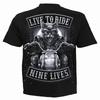 Spiral Direct Unisex Adult Nine Lives Back Print T-Shirt