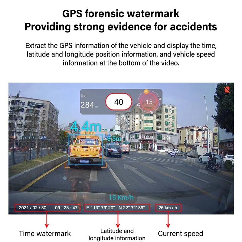 HD 1080P регистратор для вождения с большим экраном и DVR ADAS, дисплей скорости, цинковый сплав, скрытый USB-регистратор для вождения, автомобильный видеорегистратор