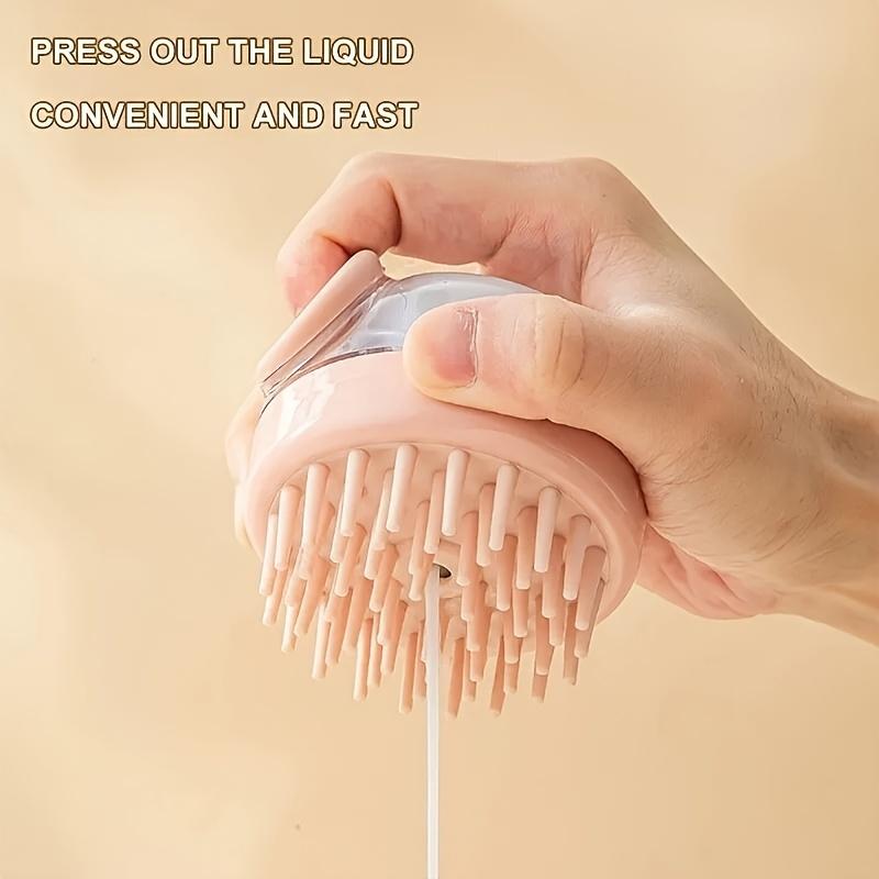 2 In 1 Pet Bath Brush Shampoo Dispenser Soft Silicone Dog Cat Grooming Massage Brush Pet Bathing Fur Washing Cleaning Supplies