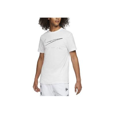 Футболка с коротким рукавом и круглым вырезом с принтом логотипа Dri-FIT, мужская, белая, CT6474-100
