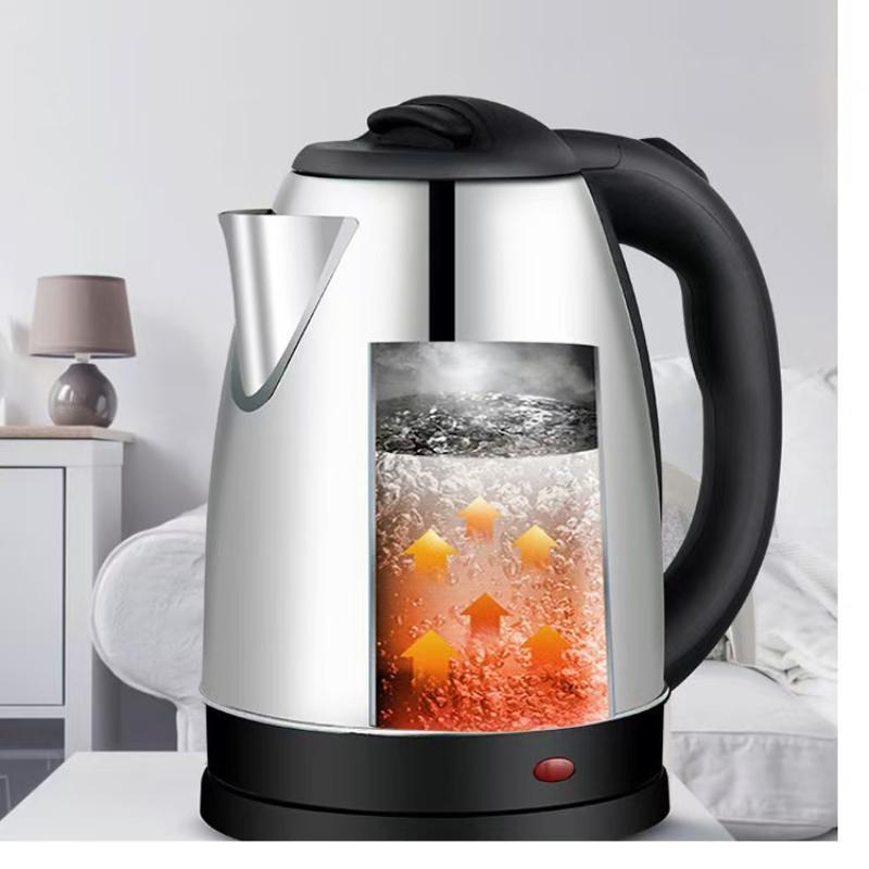 Travel Electric Kettle 2L Stainless Steel Portable Water Boiler For Tea Coffee Home Hotel Trip Use