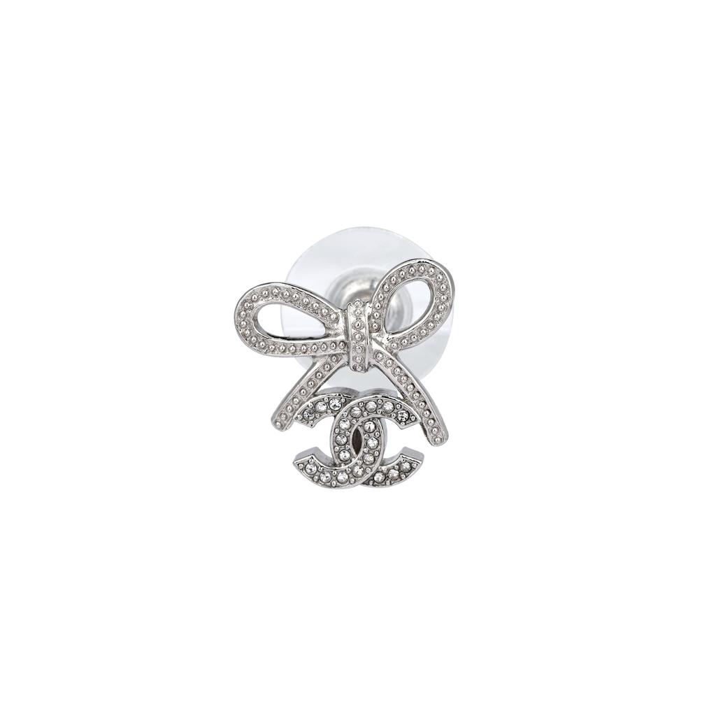 CHANEL Stud Earrings Women's Silver ABG601B22434U4563