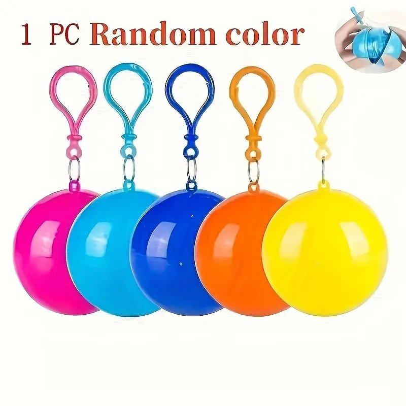 Модные одноразовые плащи в форме шара для взрослых студентов утолщенные сферические компрессионные прочные портативные случайные цвета водонепроницаемые дождевики