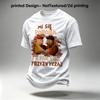 Men's Hooded T-Shirt, 2D Print with Fun Creative Pattern, Comfortable Fabric, Simple & Stylish for Daily Casual & Outdoor Wear