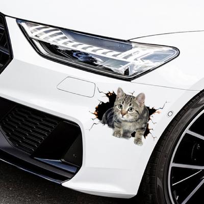 Автомобильная наклейка с эффектом 3D, водонепроницаемая, забавная, с изображением животных для автомобиля, для дома