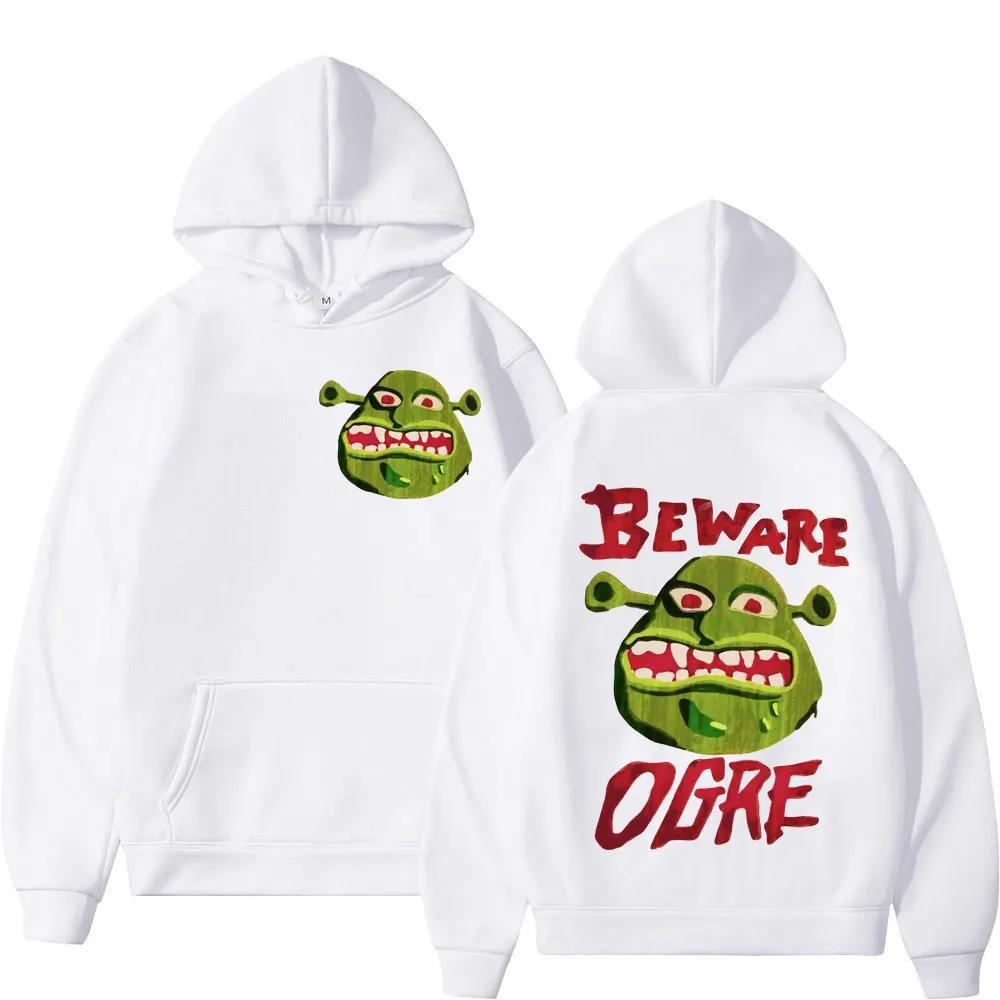 Street Men's Autumn and Winter Casual Loose Hooded Sweatshirt Shrek Creative Fun Print Outdoor Fashion Loose Long Sleeve Hoodies