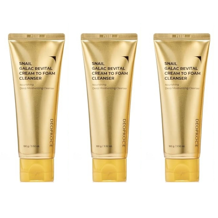 Deoproce Snail Galac Revital Cream to Foam Cleanser 100 г*1 шт/2 шт/3 шт