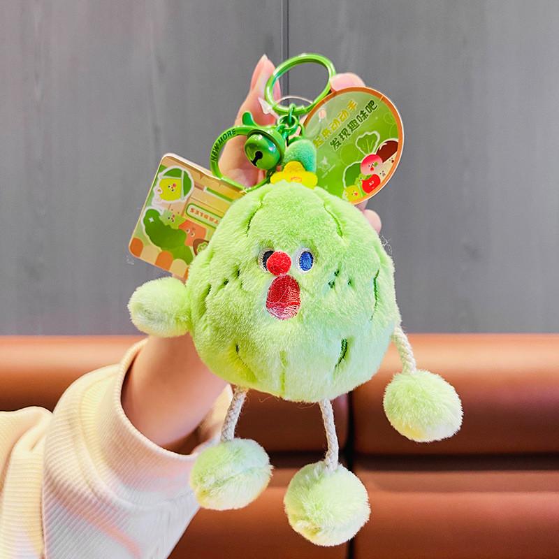 Очаровательный плюшевый брелок в виде овоща с дизайном эмодзи крика для милых аксессуаров