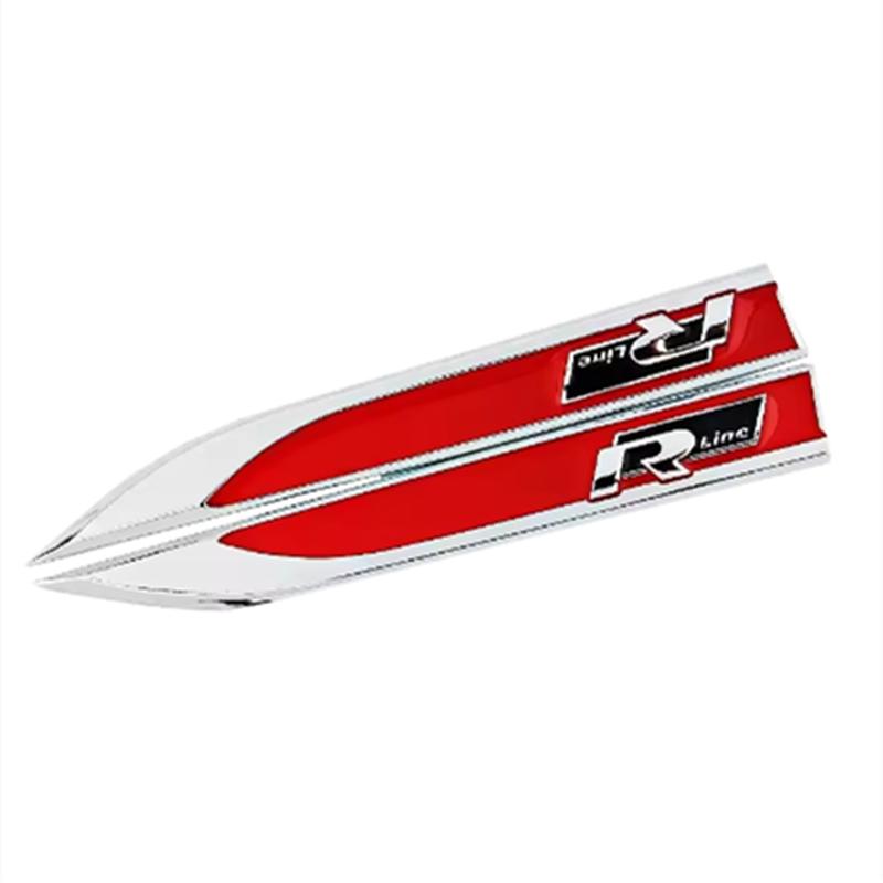 1Pairs 3D Metal R/RLINE Car Body Side Fender Badge Decals For G-olf 7 6 5 GTD GT-I Logo Sticker Emblem Styling Accessories