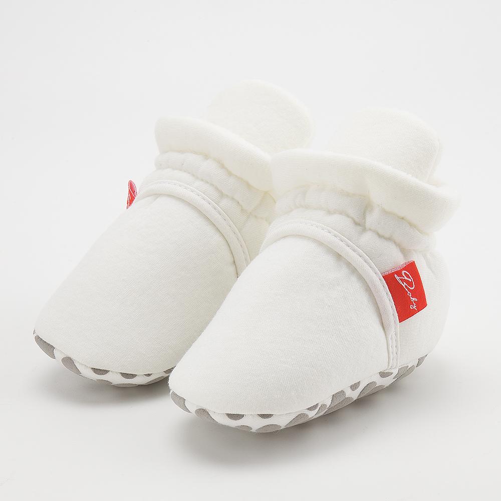 KIDSUN Детские носки-пинетки для девочек, пинетки для младенцев для осени и зимы, однотонные, с хлопковой подошвой, противоскользящие, плоские, для малышей, для первых шагов