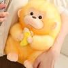 PP Cotton Banana Monkey Plush Toy Fluffy Banana Monkey Doll Funny Monkey Stuffed Doll  Kids Gift