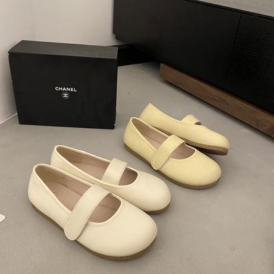 Мода с юбкой туфли липучки туфли бабушки женские 2025 лето и осень новые универсальные круглый носок плоская подошва Мэри Джейн