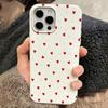 Красный Чехол для Телефона с Сердечками Для Iphone 17Air 17 16 15 14 Plus 13 12 11 Pro Max Роскошный Защитный Чехол для Мобильного Телефона Coque Funda Обложка