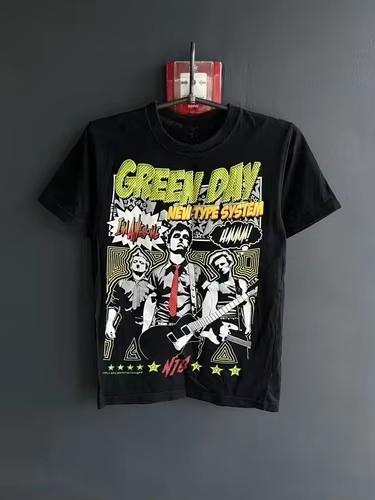 Green Day American Idiot Hysteria Футболка Мужская Женская Рок Музыка Классическая Группа Футболка с коротким рукавом Женская Мода Уличный Топ 1 шт