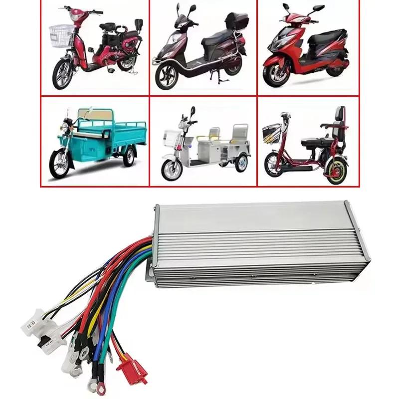 1 шт. 48 В-60 В- 64 В 600 Вт 1000 Вт контроллер бесщеточного двигателя для электровелосипеда с прямоугольной волной, двухрежимный, с линией самообучения для скутера, электровелосипеда