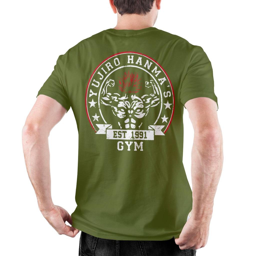 Мужские футболки Yujiro Baki Hanma, футболки Grappler Fighting Fighter, 100% хлопок, винтажная футболка с круглым вырезом, летние футболки