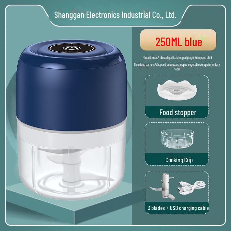 Беспроводная мини-чесночница и овощечистка: Электрическая кухонная мясорубка и мешалка