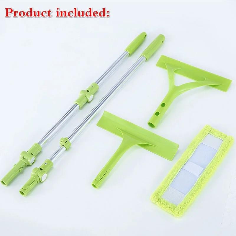 Window Cleaner Products Telescopic High-rise Cleaning Glass Sponge Mop Multi Brush Washing Windows Dust Steel Plastic