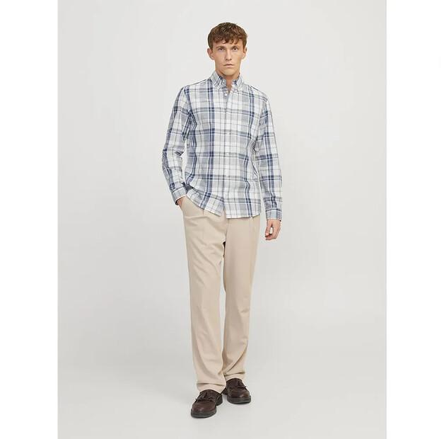 Jack & Jones Lubrook Slub Check Long Sleeve Shirt