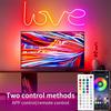 Светодиодная лента RGB Neon LED 24 В, гибкая водонепроницаемая лента с управлением через приложение, синхронизацией с музыкой, регулировкой яркости, сменой цвета для домашнего декора для вечеринок