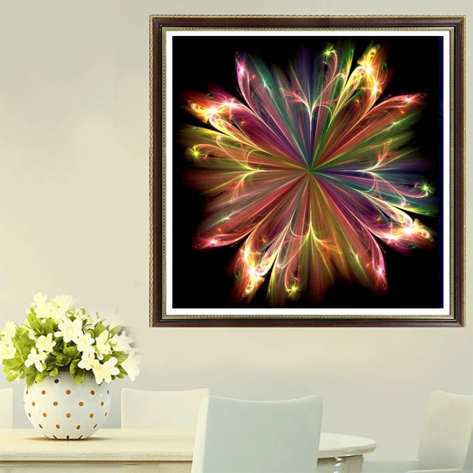 Новый Фэнтези цветок абстрактное искусство DIY Кристалл полная дрель квадрат 5D алмазная живопись 3D вышивка крестиком