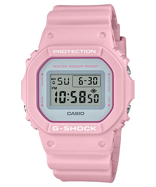 Casio Мужские кварцевые часы G-SHOCK DW-5600SC-4 с resinным корпусом, водозащитой 200 м, ударопрочностью, будильником