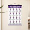 Tai Chi Learning Material Training Hanging Scroll Poster, Sitting/Walking Movements Guide, Large Size Instructional Wall Art High Definition Chart for