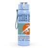 1PC Run The Race Sport Text Pattern 750ml Color Plastic Sports Water Bottle Leakproof Flip Straw Lid Suitable for Sports Office Home Use