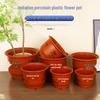 Red Wheel Large Thickened Plastic Planter for Flowers & Vegetables - Ideal for Balcony & Rooftop Gardens