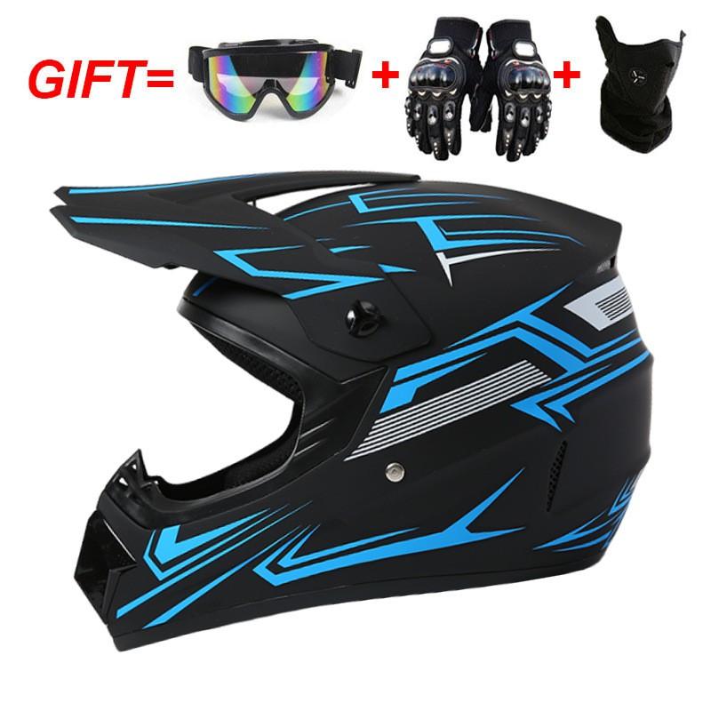 Full Face Motorcycle Helmet Adults Teens ABS Safety Electric Scooter Karting Off-Road Riding