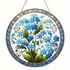 Forget Me Not Flower Suncatcher Stained Glass Effect Home Decor Christmas Gift 2D