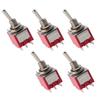 5Pcs ONON 2 Position Toggle Switch 3PDT 9 Pin 6mm 2A 250VAC 5A 125VAC