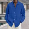Рубашка Design Sense Solid Color Shirt Men's Long Sleeved Spring Autumn Trend Brand Loose Casual Shirts Men's