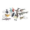 12Pcs Dinosaur Keychains Vivid Lovely Small Light Different Styles Simulation Animal Keychain for