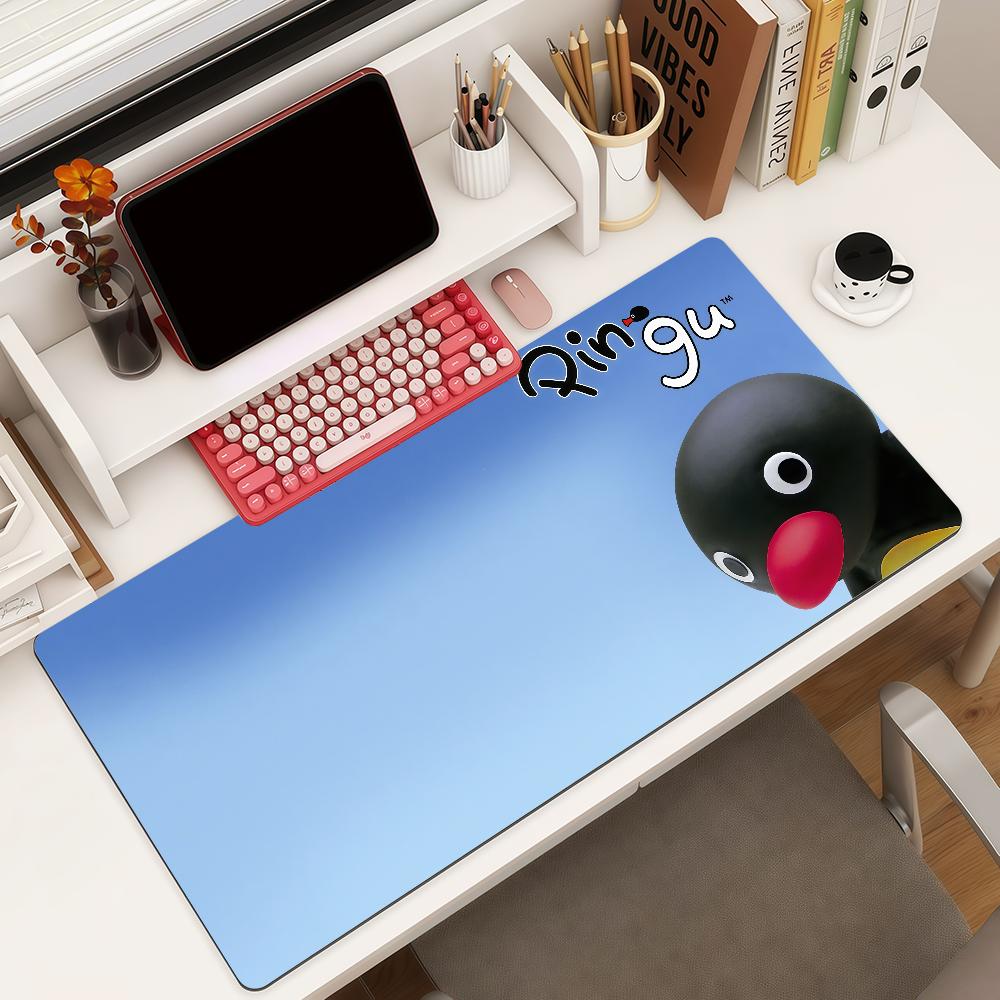 Cartoon cute P-Pingu Mouse Pad Square Office Gaming Desk Mat Waterproof Non-Slip Rubber Decorative