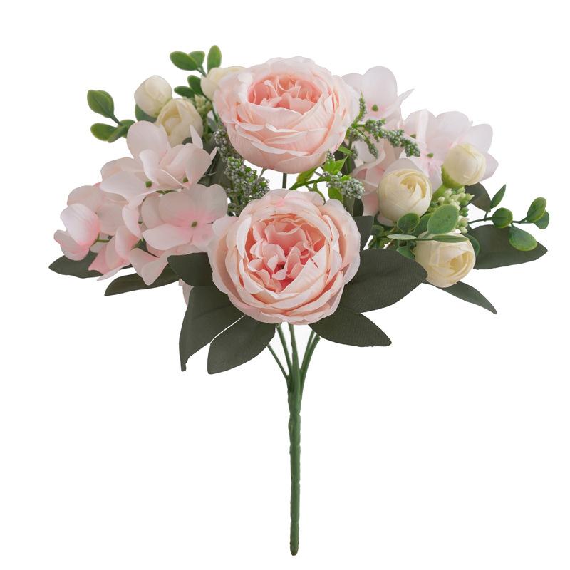 Шампанское Розовый Шелковый Пион Искусственные Поддельные Цветы Букет Домашний Свадебный Декор