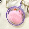 12*12cm Display Portable High Transparency Cute Doll Storage Bag Fashion Accessories Circular Design Pendant 9 Colors