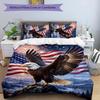 3pcs Flag America Design Cover Set - HD Printed Bedding with 1 Cover and 2 Pillowcases - Perfect for Home and Dorm Decor